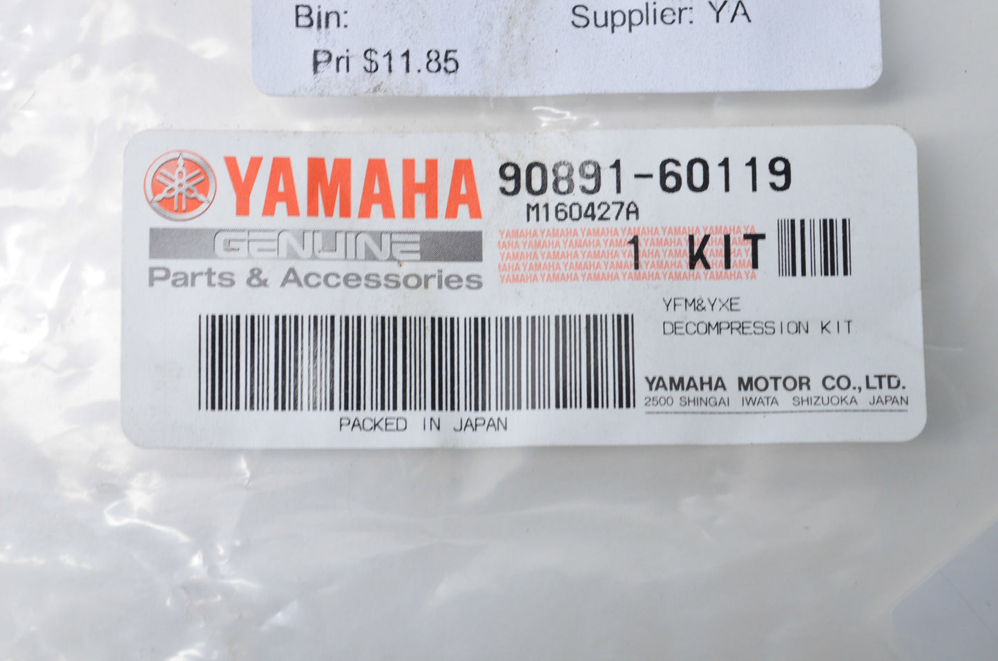 OEM Yamaha 90891-60119-00 Decompression Kit NOS