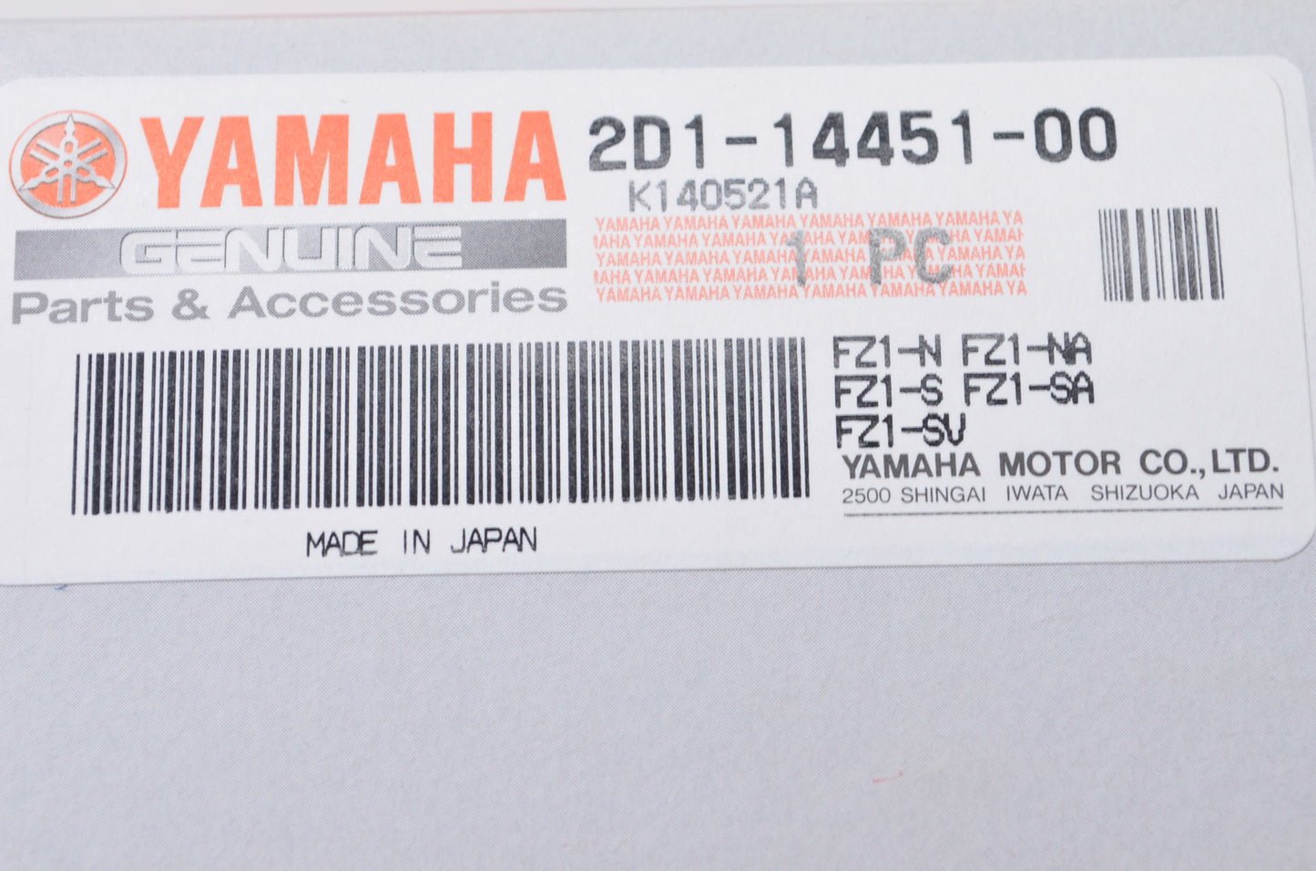 New OEM Yamaha 2D1-14451-00-00 Air Cleaner Element NOS
