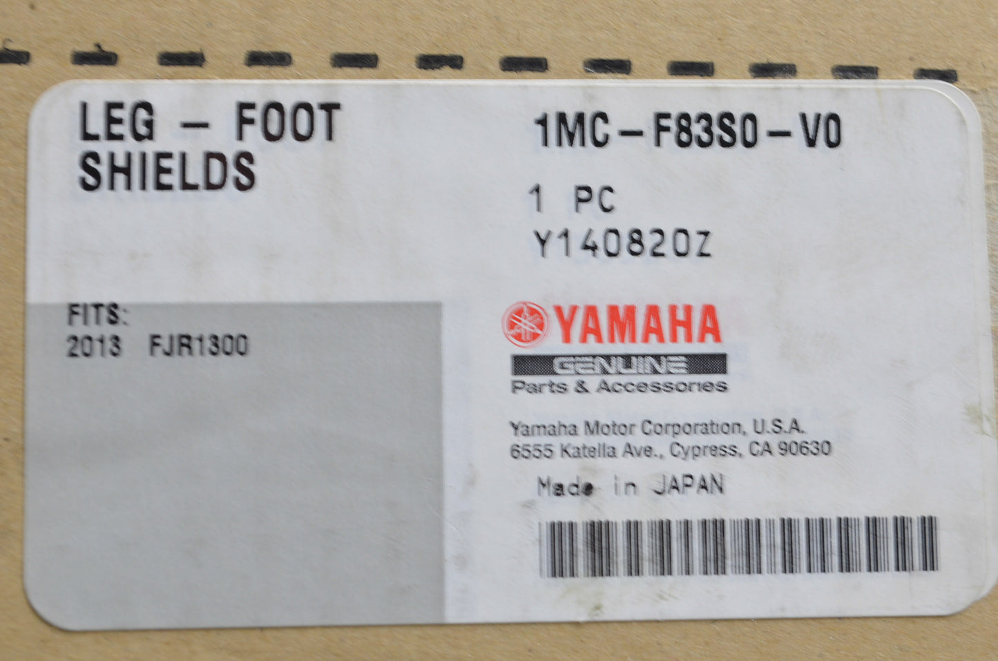 New OEM Yamaha Leg Foot Shields Kit NOS