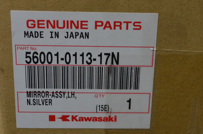OEM Kawasaki 56001-0113-17N Left Mirror NOS