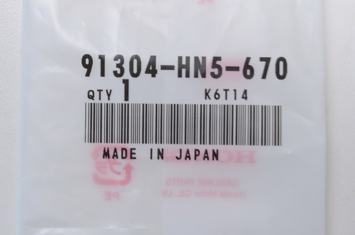 OEM Honda 91304-HN5-670 O-Ring (12.7X1.9) Qty 2 NOS