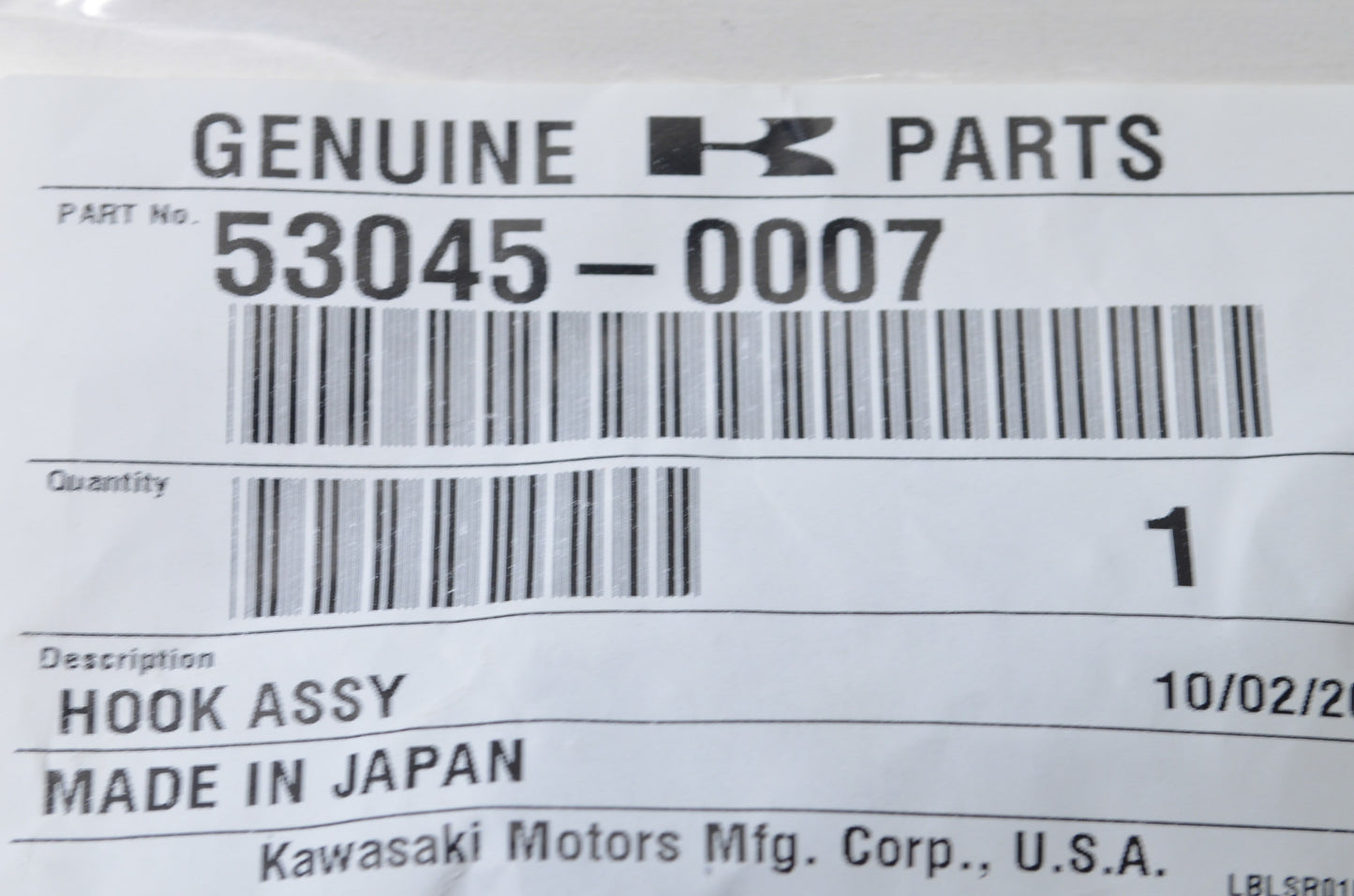 OEM Kawasaki 53045-0007 Hook Assembly NOS