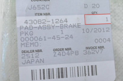 OEM Kawasaki 43082-1264 Brake Pad Assembly NOS