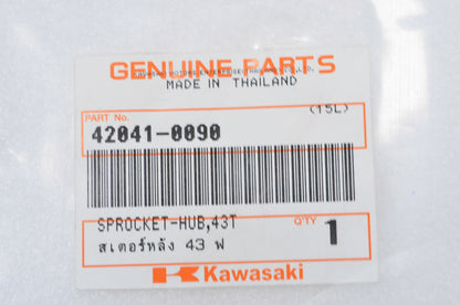 OEM Kawasaki 42041-0090 Hub Sprocket 43T NOS