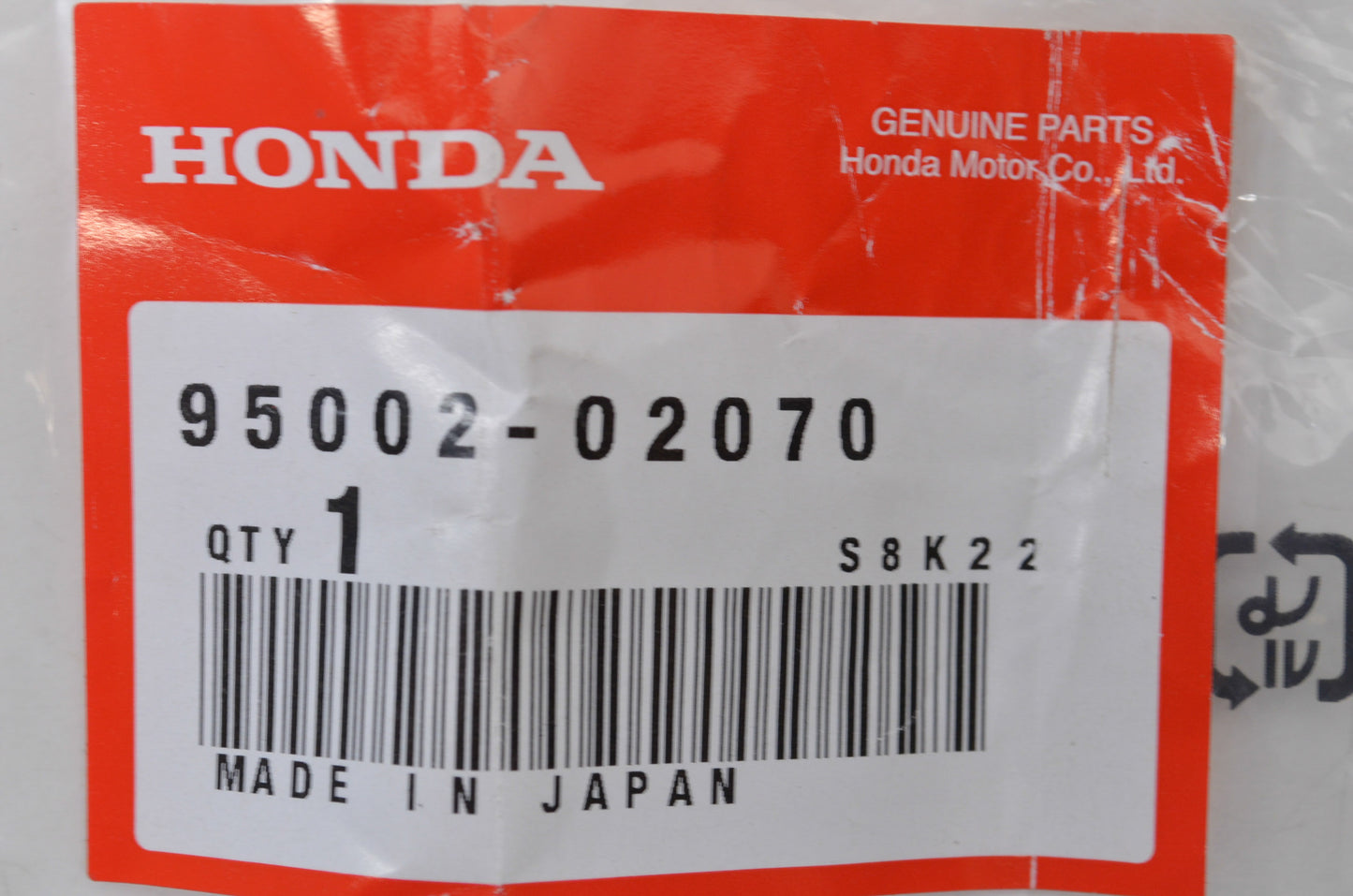 OEM Honda 95002-02070 Tube Clip B7 NOS