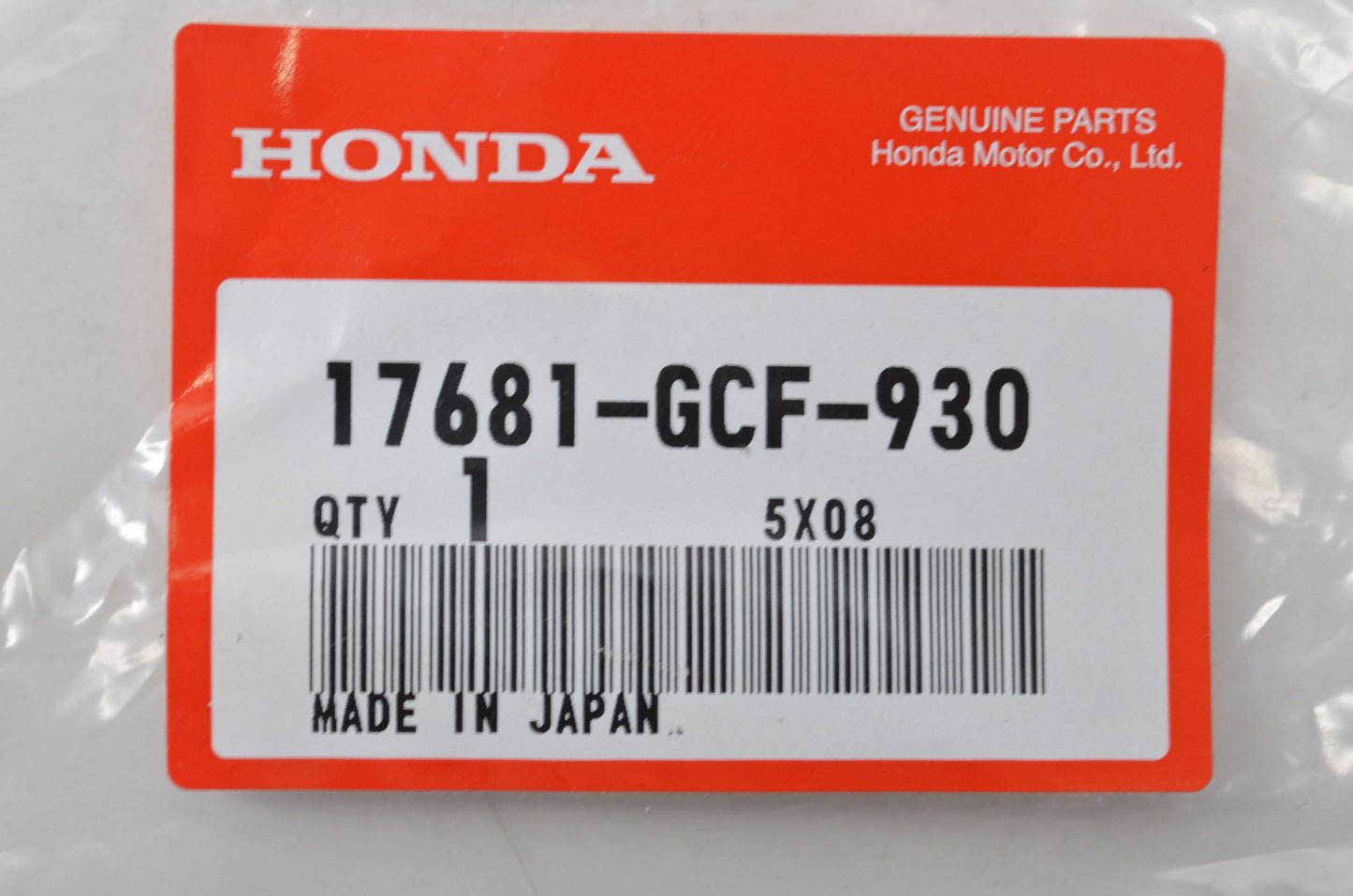 OEM Honda 17681-GCF-930 Fuel Tube NOS