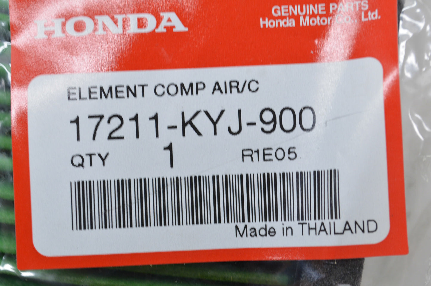 OEM Honda 17211-KYJ-900 Air Cleaner Element NOS