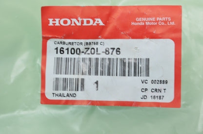 OEM Honda 16100-Z0L-876 Carburetor NOS