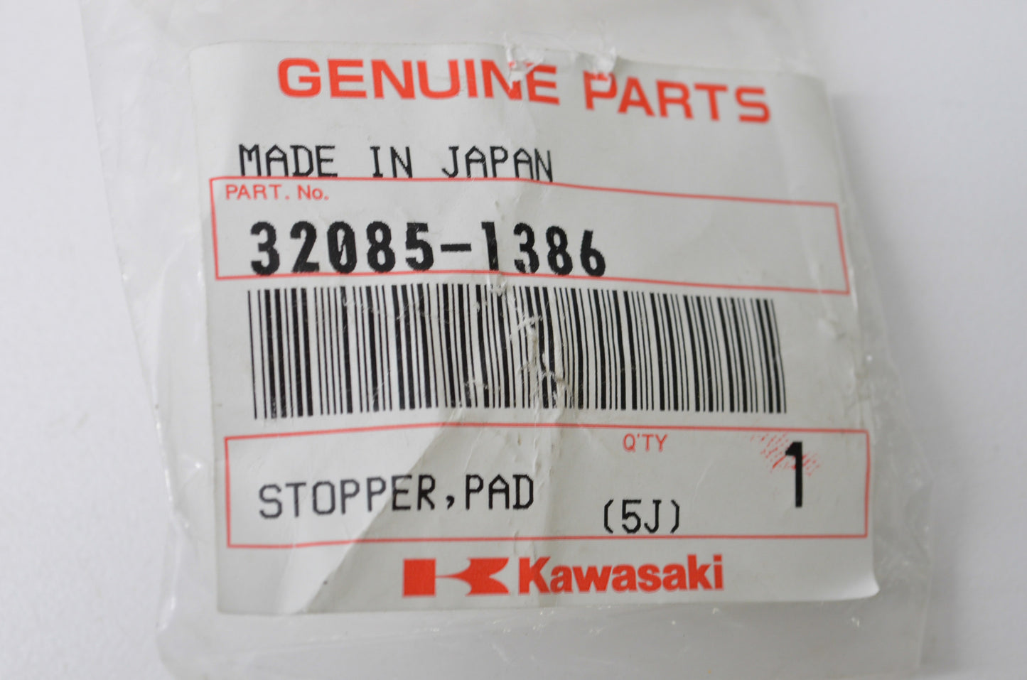 OEM Kawasaki 32085-1386 Pad Stopper NOS