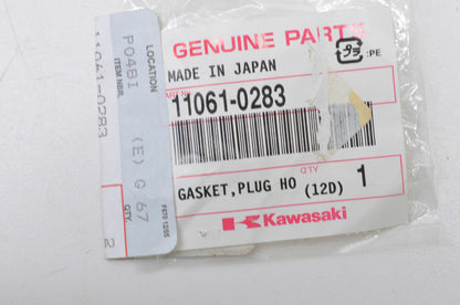 OEM Kawasaki 11061-0283 Plug Hole Gasket NOS