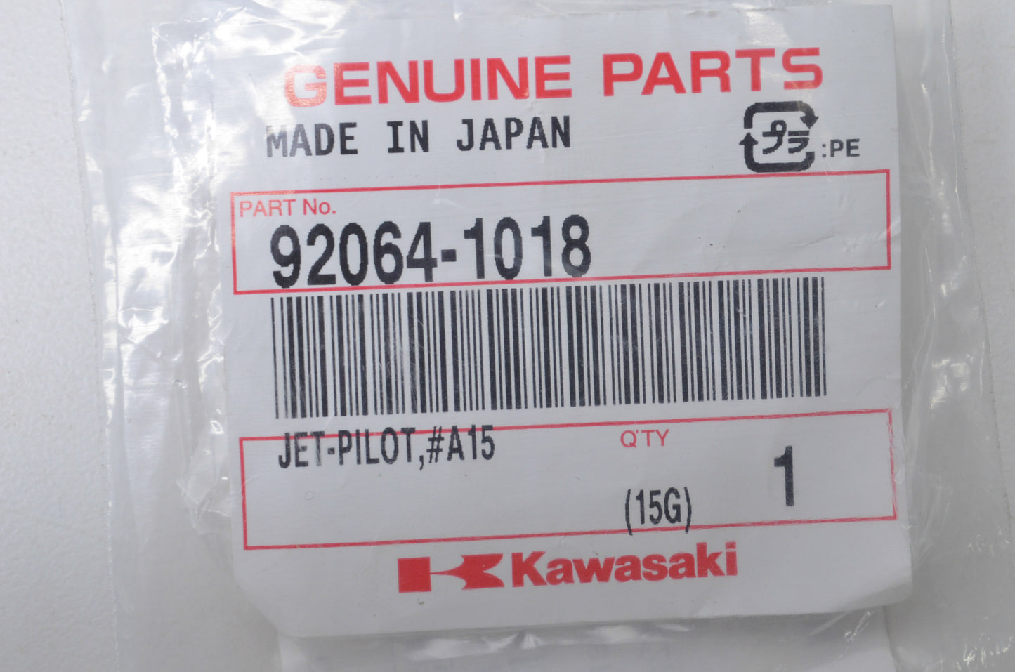New OEM Kawasaki Pilot Jet #A15 NOS