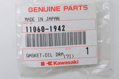 OEM Kawasaki 11060-1942 Oil Drain Bolt Gasket NOS