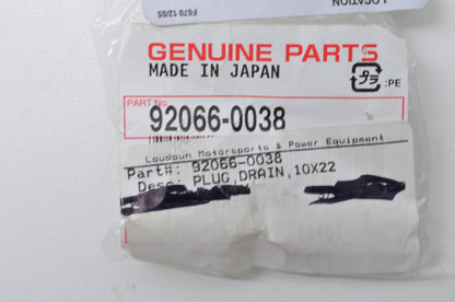 OEM Kawasaki 92066-0038 Drain Plug 10x22 NOS
