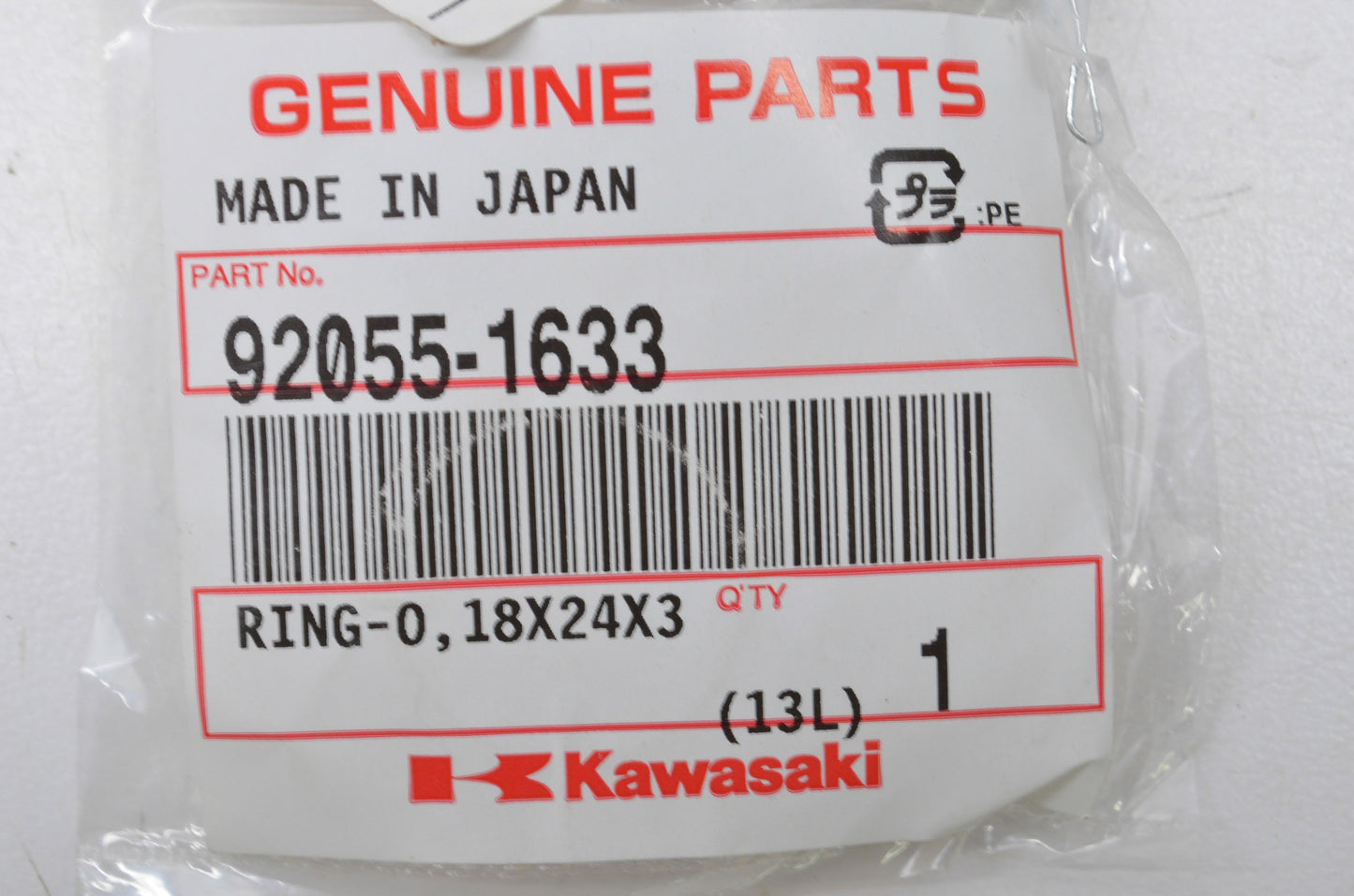 OEM Kawasaki 92055-1633 Bevel Ring-O NOS