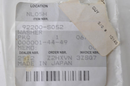 OEM Kawasaki 92200-S052 Washer NOS