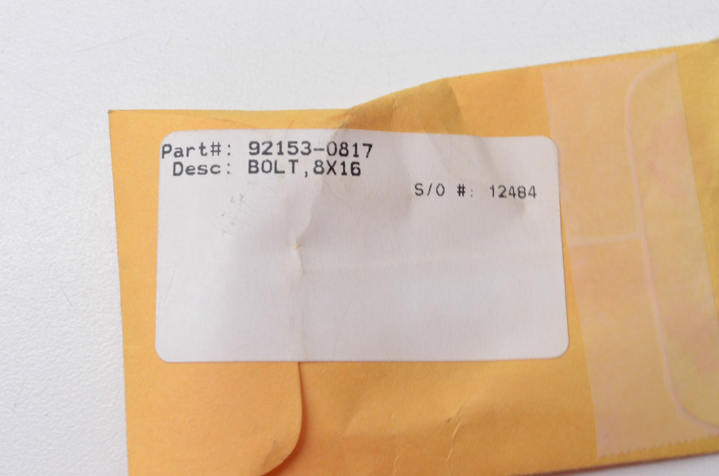 OEM Kawasaki 92153-0817 Bolt 8X16 NOS