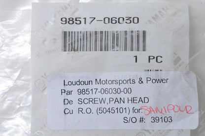 New OEM Yamaha Pan Head Screw NOS