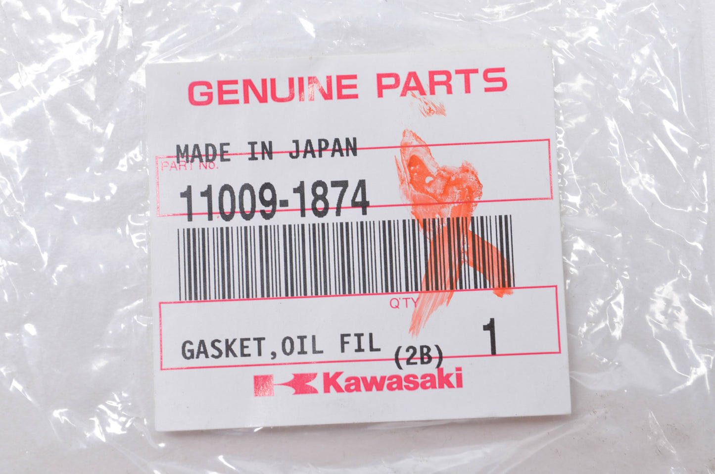 OEM Kawasaki 11009-1874 Oil Filter Cover Gasket NOS