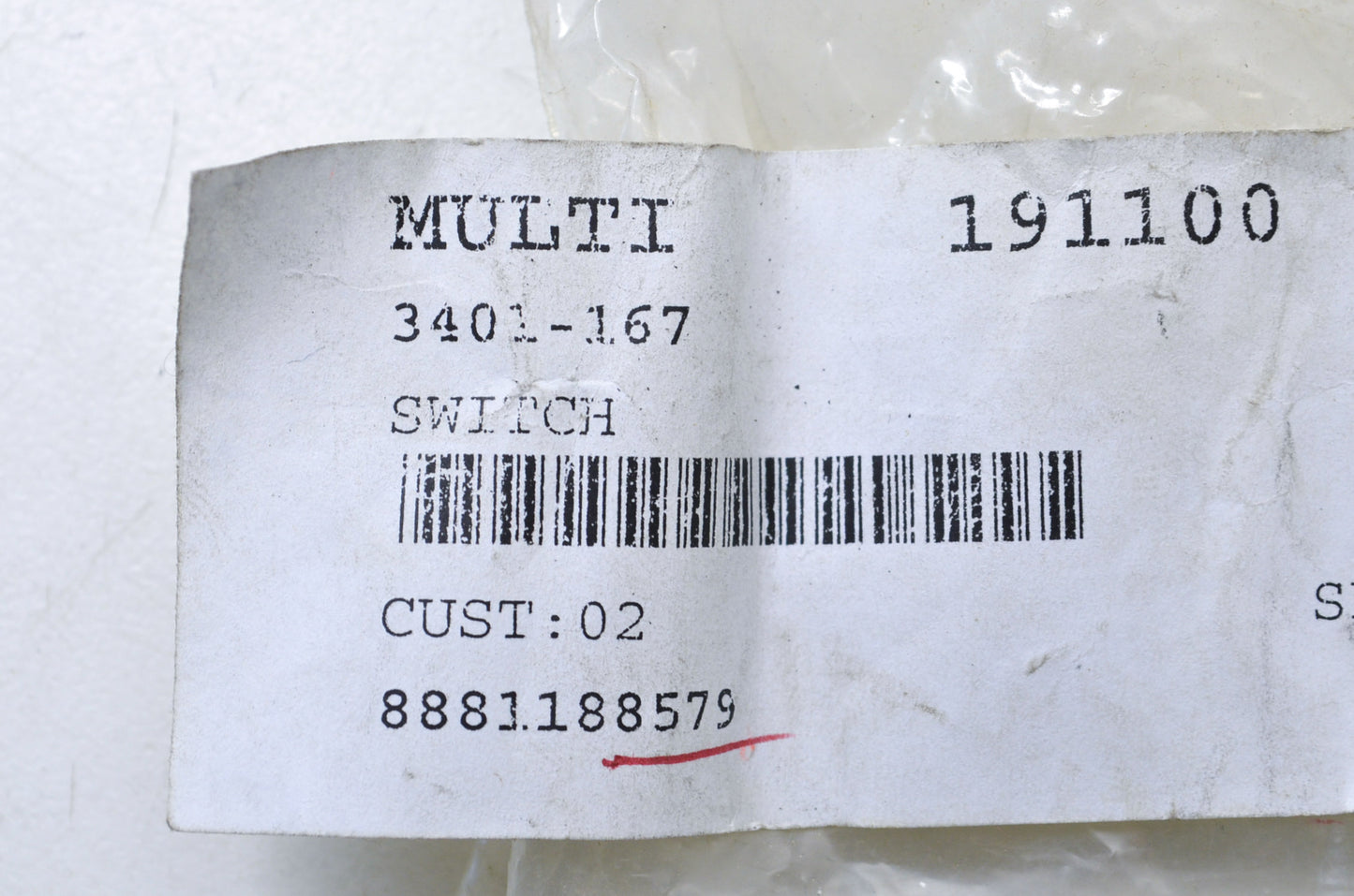 OEM Arctic Cat 3401-167 Switch NOS