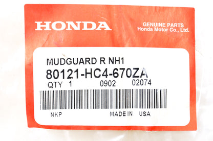 OEM Honda 80121-HC4-670ZA Right Splash Guard NH1 NOS