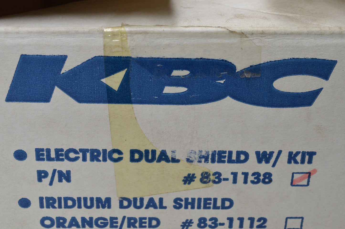 New OEM KBC Electric Snowmobile Dual Face Shield Kit NOS