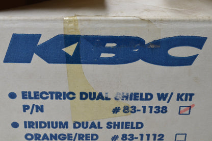 New OEM KBC Electric Snowmobile Dual Face Shield Kit NOS