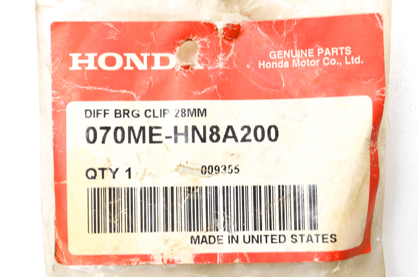 OEM Honda 070ME-HN8A200 Differential Bearing Clip 28mm NOS