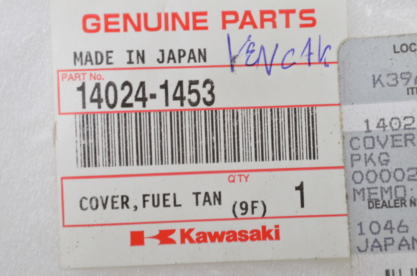 OEM Kawasaki 14024-1453 Front Fuel Tank Cover NOS