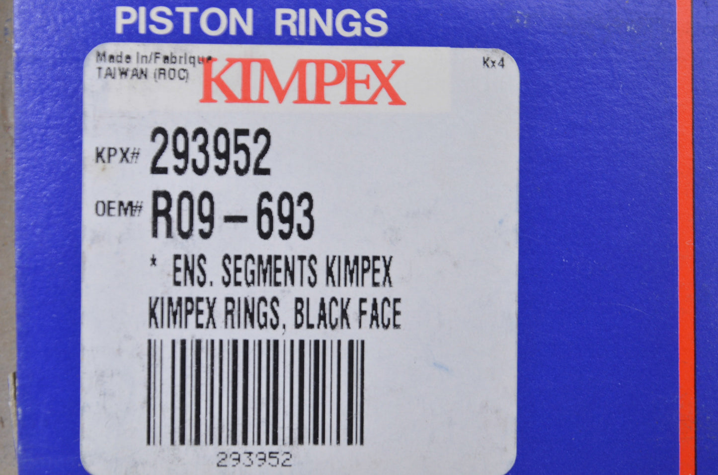 Kimpex 293952, R09-693, KR09-693 Piston Ring Kit NOS