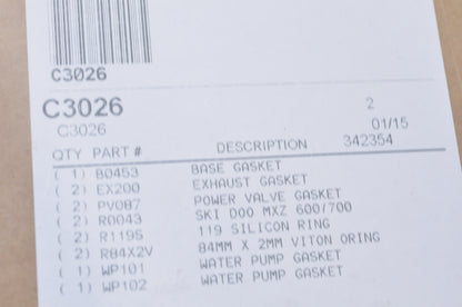 Cometic C3026 Top End Gasket Kit NOS