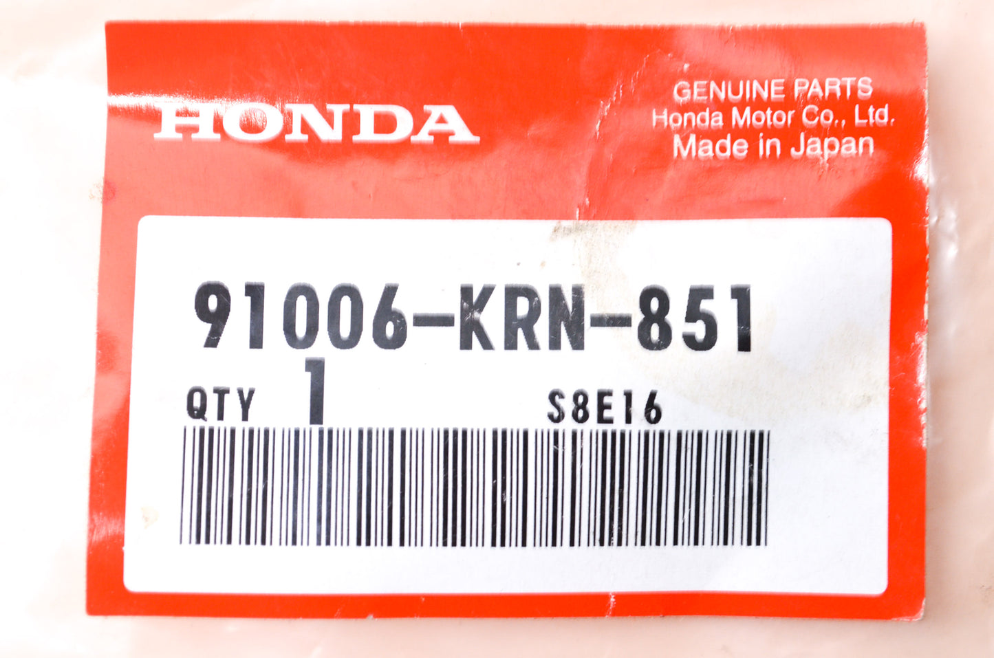 OEM Honda 91006-KRN-851 Bearing 17x36x10 NOS