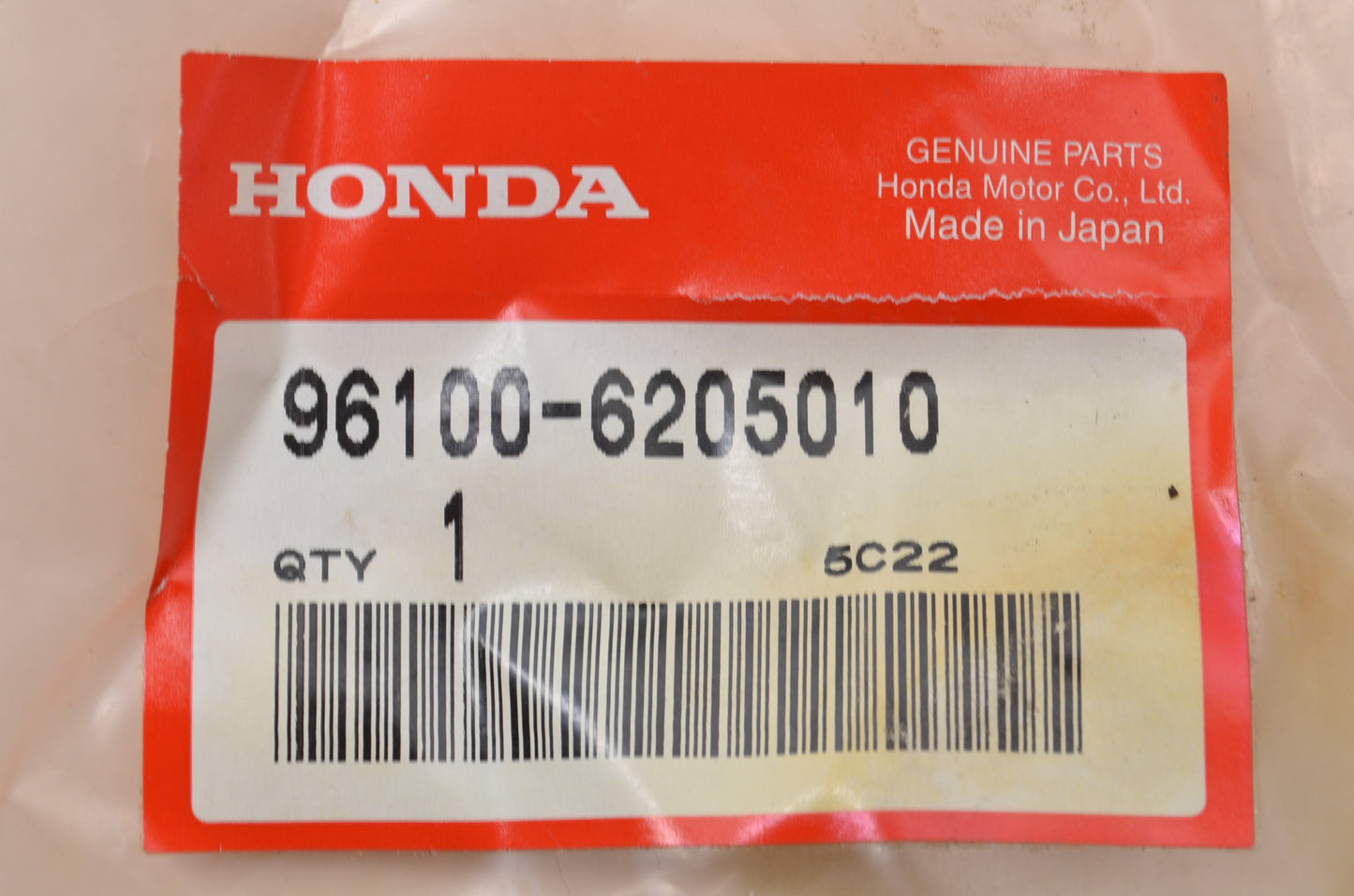 New OEM Honda 96100-6205010 Radial Ball Bearing NOS