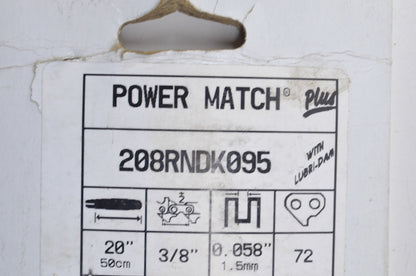 New Oregon Power Match Plus Chainsaw Bar 3/8' Pitch .058' Gauge 20' NOS