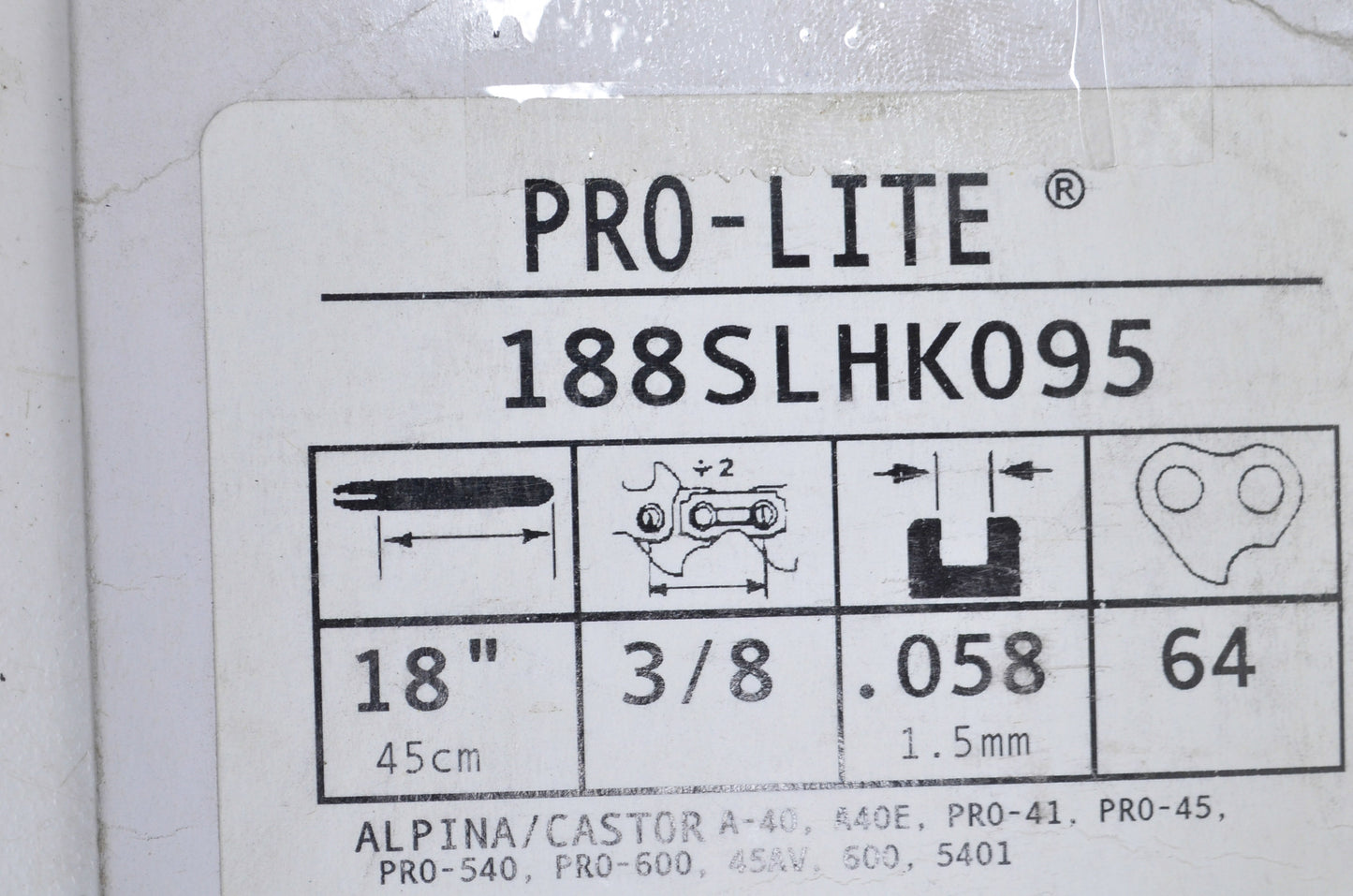 New Oregon Pro-Lite Guide Bar 3/8' Pitch .058' Gauge 18' NOS