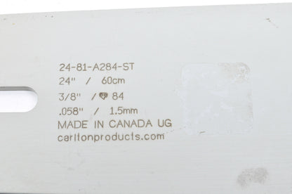 Carlton 24-81-A284-ST Speed Tip Guide Bar 3/8" .058" NOS