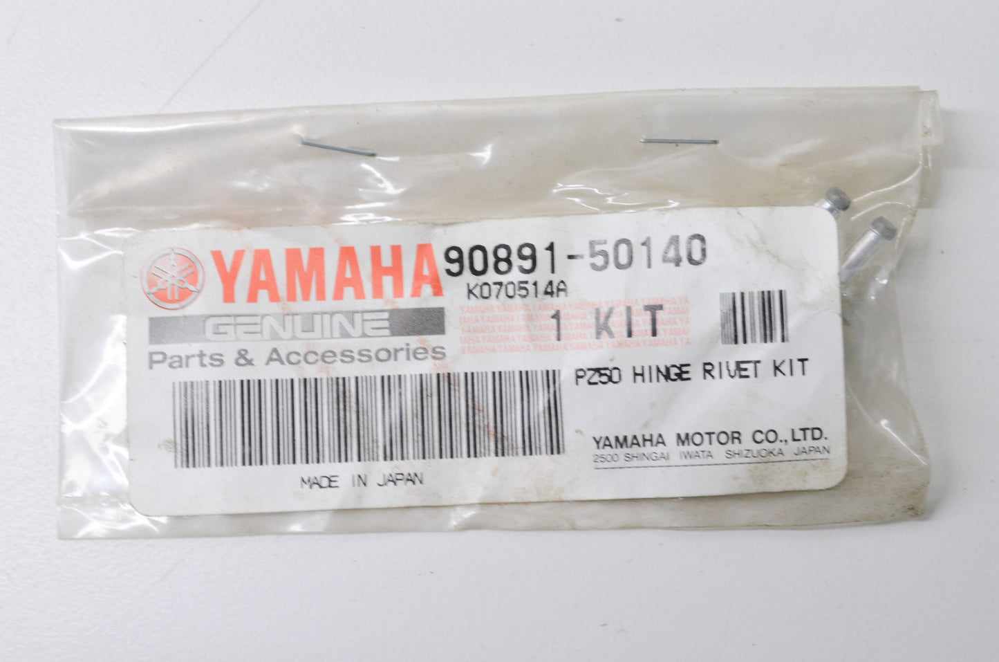 OEM Yamaha 90891-50140-00 PZ50 Hinge Rivet Kit NOS