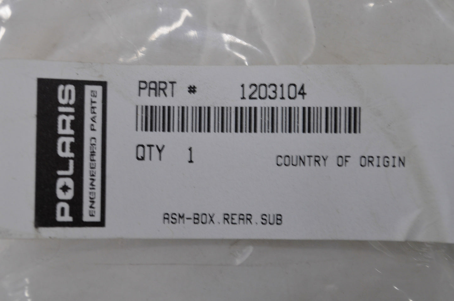 OEM Polaris 1203104 Rear Box Assembly NOS