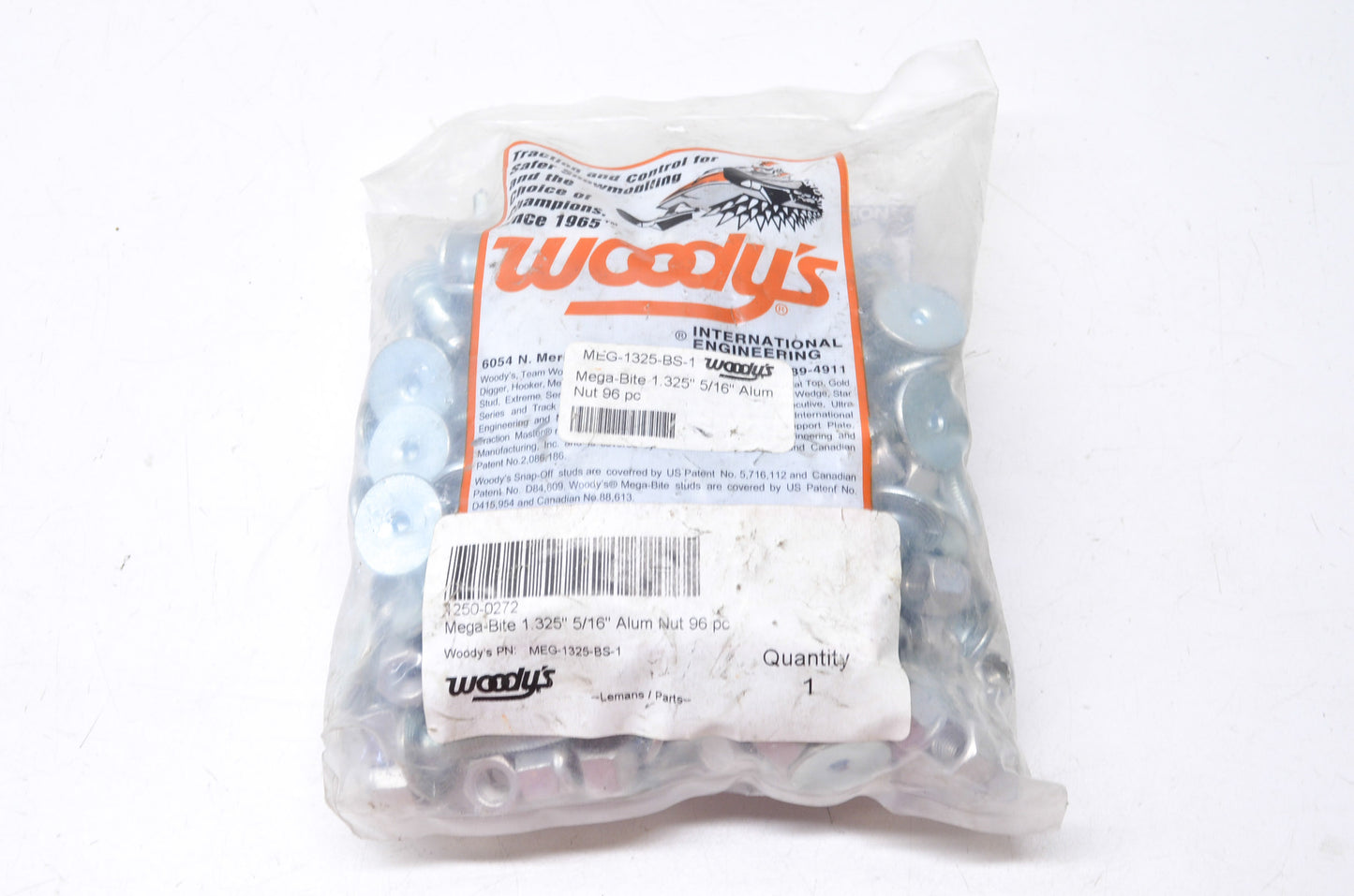 Woody's 1250-0272 Mega-Bite Aluminum Nut 1.325' 5/16' NOS