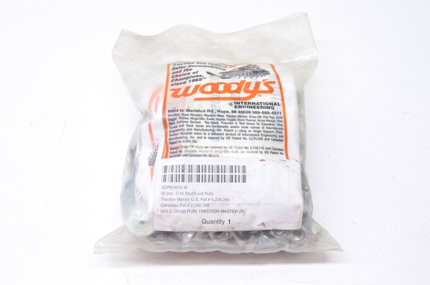 Woody's GDP6-9205-B 5/16 Stud/Lock Nut Qty 96 NOS