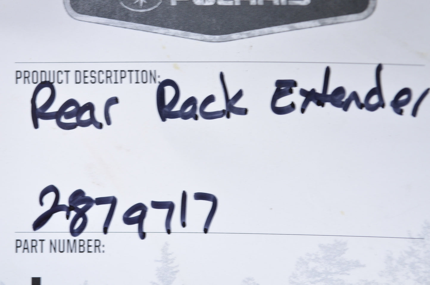 Polaris 2879717 Rear Rack Extender NOS