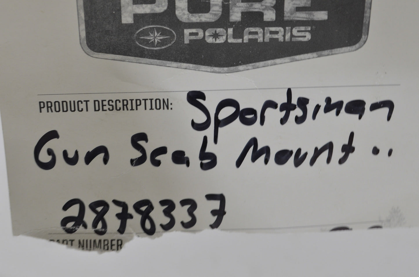 New OEM Polaris 2878337 Sportsman Gun Scabbard Mount NOS