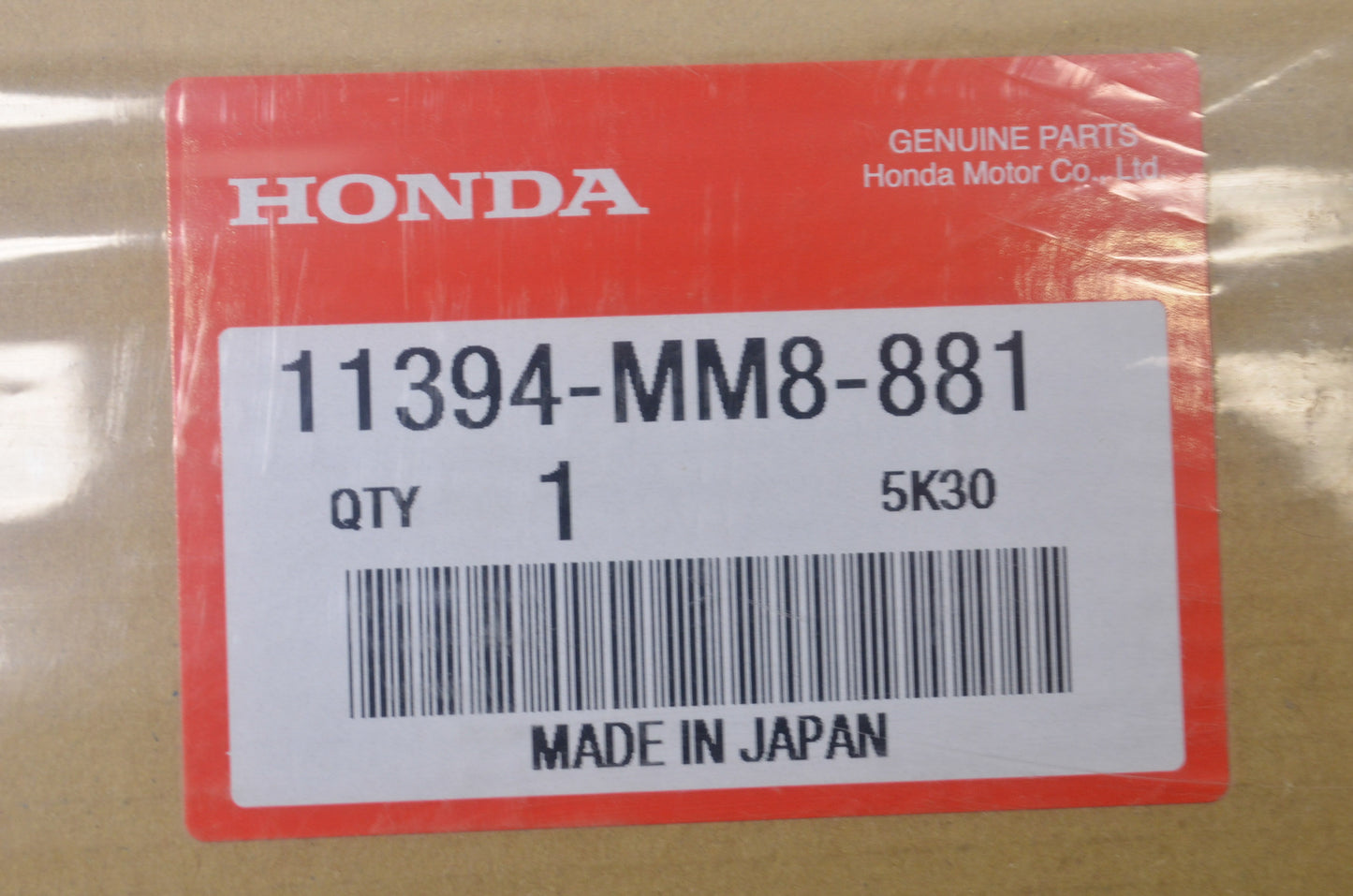 New OEM Honda 11394-MM8-881 Right Gasket NOS