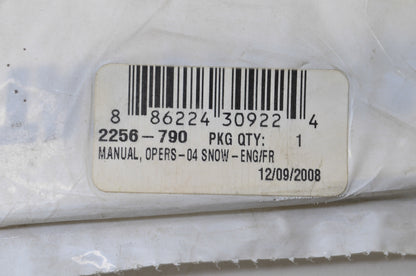 OEM Arctic Cat 2256-790 Operator's Manual 04 SNOW-ENG/FR NOS