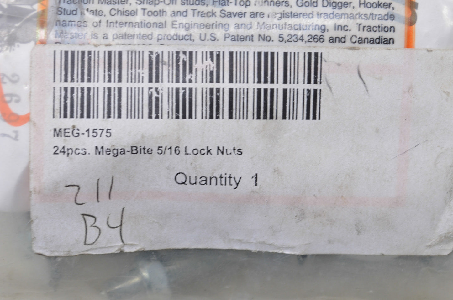 New OEM Woodys Mega Bite 5/16 Lock Nut 24 Piece Kit NOS