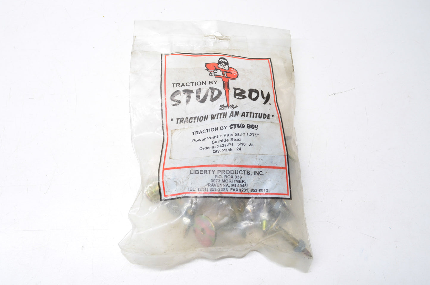 New Stud Boy PowerPlate & Plus Stud 1.375' 5/16 24 Piece Kit NOS