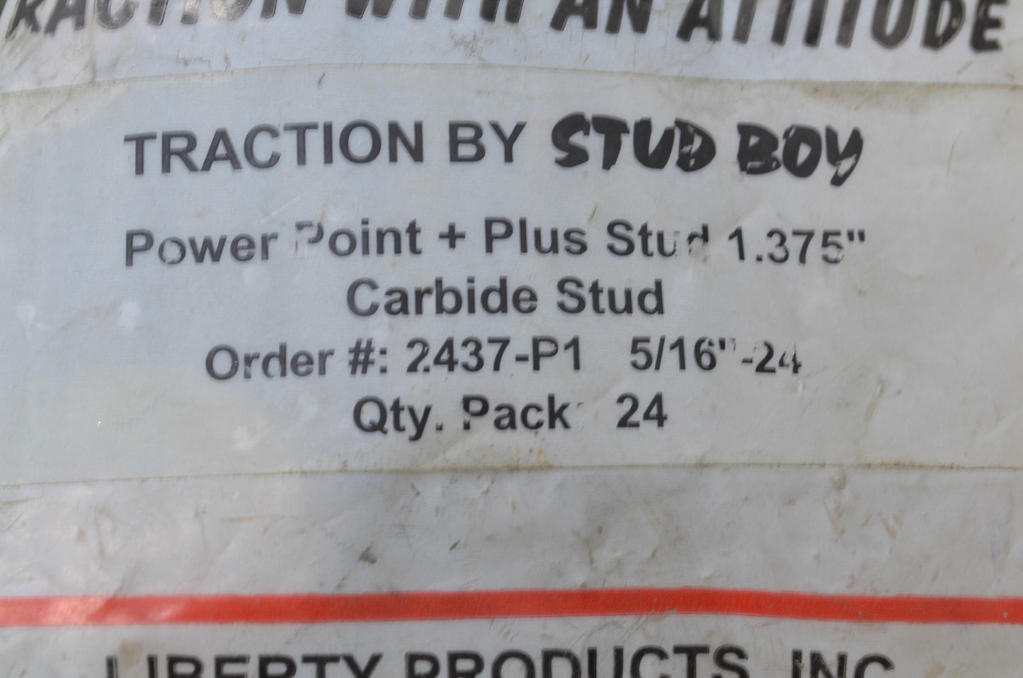 New Stud Boy PowerPlate & Plus Stud 1.375' 5/16 24 Piece Kit NOS