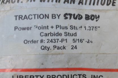 New Stud Boy PowerPlate & Plus Stud 1.375' 5/16 24 Piece Kit NOS