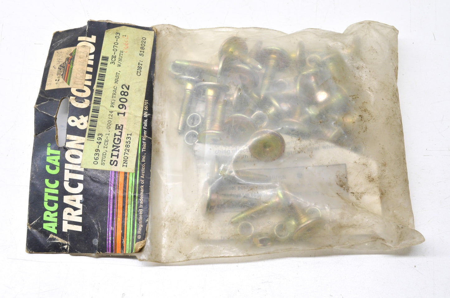 OEM Arctic Cat 0639-493 Track Master Ice Stud & Nut 24 Piece Kit NOS