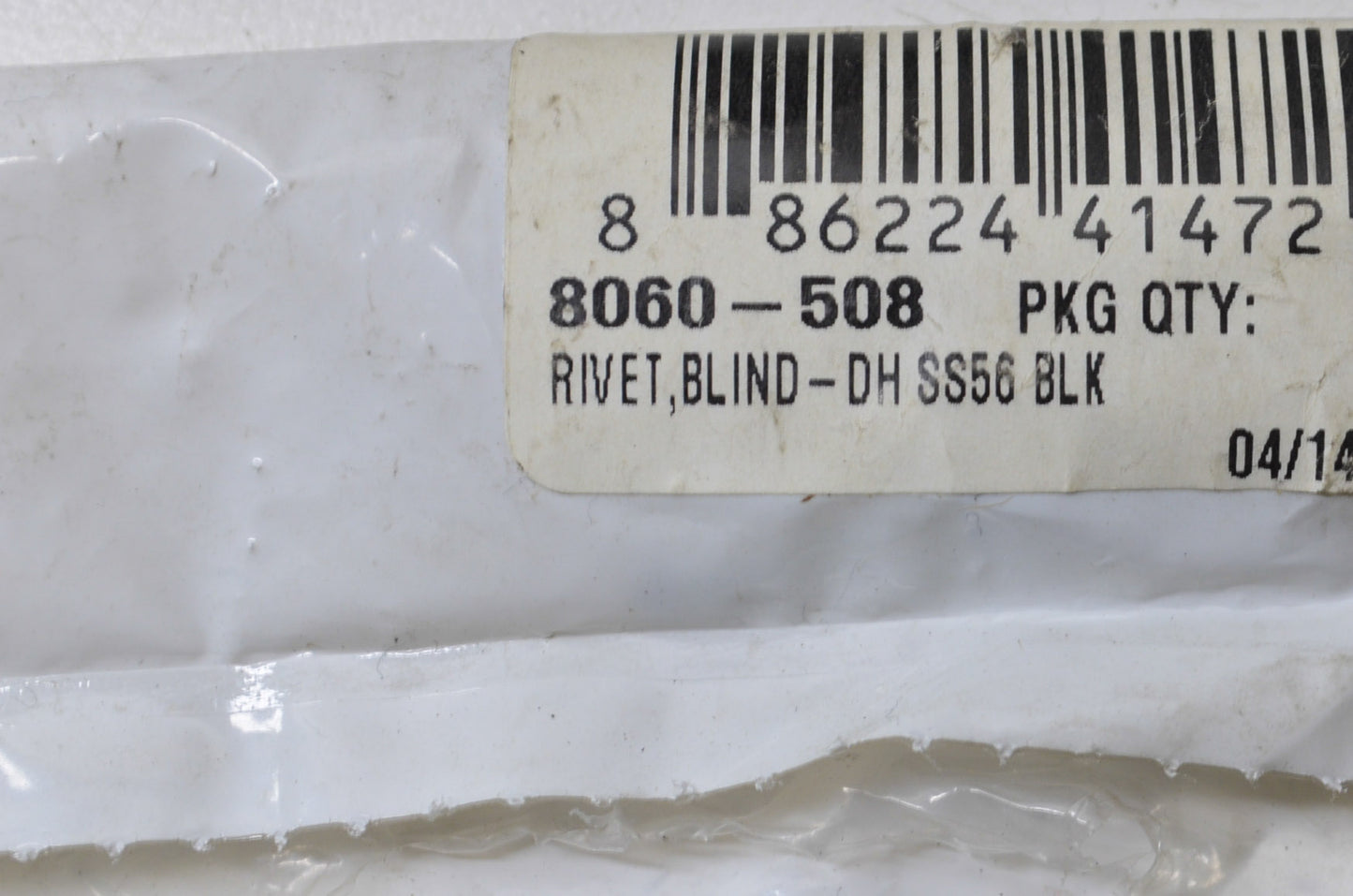OEM Arctic Cat 8060-508 BLIND-DH SS56 Black Rivet NOS