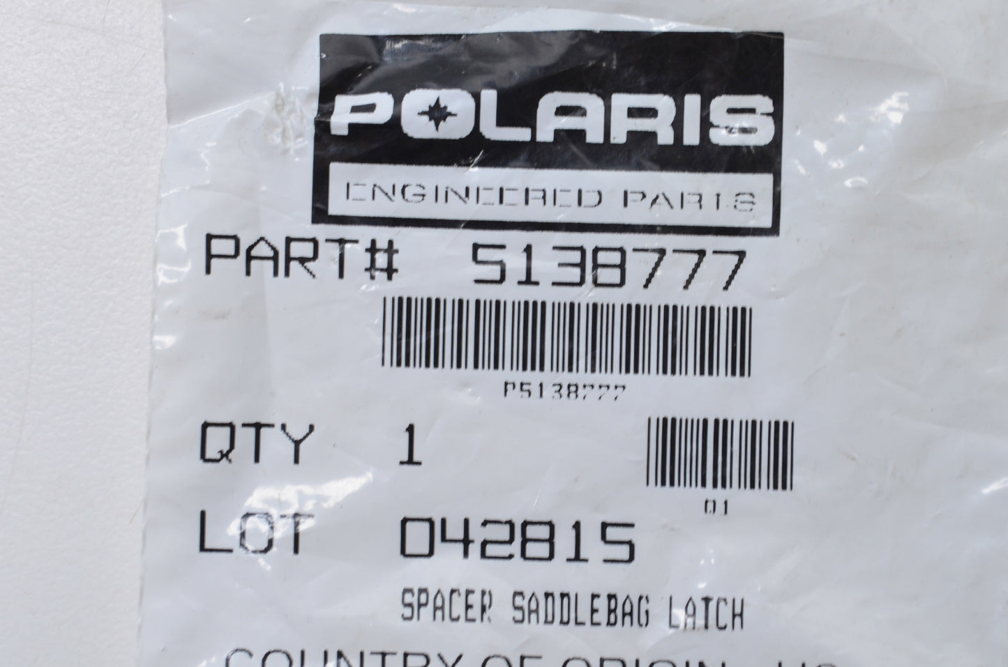 New OEM Indian Saddlebag Latch Spacer NOS